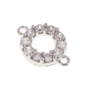 Zircons Rhinestone Charms Pendant Connector Charms For DIY Necklace Jewelry