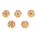 5 Pieces Metal Filigree Hollow Loose Spacer Bead for Jewelry Making Handmade Necklace Bracelet DIY Craft 8mm Gold