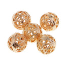 5 Pieces Metal Filigree Hollow Loose Spacer Bead for Jewelry Making Handmade Necklace Bracelet DIY Craft 8mm Gold