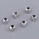 50 Pieces Antique Tibetan Silver Ball Spacer Beads Charms DIY Findings Accessories for Bracelet Necklace Jewelry Making Accessories