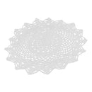 Vintage Flower Shape Crochet Lace Doily Doilies Cotton Cup Coaster Dinner Kitchen Coffee Table Placemat Cloth for Wedding Party Christmas 30cm