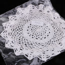 Vintage Flower Shape Crochet Lace Doily Doilies Cotton Cup Coaster Dinner Kitchen Coffee Table Placemat Cloth for Wedding Party Christmas 30cm