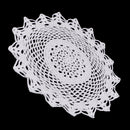 Vintage Flower Shape Crochet Lace Doily Doilies Cotton Cup Coaster Dinner Kitchen Coffee Table Placemat Cloth for Wedding Party Christmas 30cm