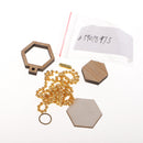 Mini Embroidery Hoop, Wooden Hexagon Shape Cross Stitch Hoop Necklace Ring Embroidery Frame for DIY Arts Craft Sewing and Hanging