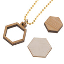 Mini Embroidery Hoop, Wooden Hexagon Shape Cross Stitch Hoop Necklace Ring Embroidery Frame for DIY Arts Craft Sewing and Hanging
