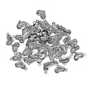 50Pieces 18x11mm Silver Heart Shape Pendant Blank Cabochon Base Setting Trays DIY Jewelry