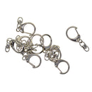 10 Pieces Alloy Small Swivel Lanyard Snap Hook Lobster Clasps Clip Keychain Key Ring Jewelry Making Findings
