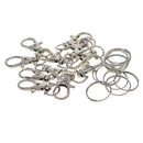 12 Sets Silver Metal Swivel Lobster Clasps Lanyard, Snap Hook Lobster Clasp Jewelry Findings and Keychain Key Rings for keyring DIY Bag Pendant Gifts