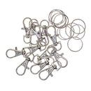 12 Sets Silver Metal Swivel Lobster Clasps Lanyard, Snap Hook Lobster Clasp Jewelry Findings and Keychain Key Rings for keyring DIY Bag Pendant Gifts