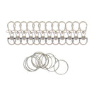 12 Sets Silver Metal Swivel Lobster Clasps Lanyard, Snap Hook Lobster Clasp Jewelry Findings and Keychain Key Rings for keyring DIY Bag Pendant Gifts