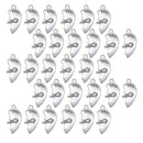 30 Pieces Vintage Tibetan Silver Broken Heart Key with Love Charms Pendant for DIY Crafting Jewelry Making Findings Accessories