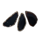Black Agate Slices Geode Stones, Pendant, Coasters Cup Mat, 50-80 mm / 2.7-3 inches, Irregular for Jewelry Making, Home Decoration, DIY Pendant Craft