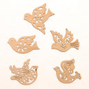 10 Pieces Mixed Wooden Cutouts Birds Shapes, MDF, Craft Shape, Embellishments, Decoration, Scrapbooking, DIY Art Wood Craft Pieces