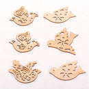 10 Pieces Mixed Wooden Cutouts Birds Shapes, MDF, Craft Shape, Embellishments, Decoration, Scrapbooking, DIY Art Wood Craft Pieces