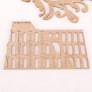4Pieces Mixed Natural Wooden Shapes Embellishments Ornament For Wedding Home