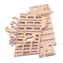 4Pieces Mixed Natural Wooden Shapes Embellishments Ornament For Wedding Home