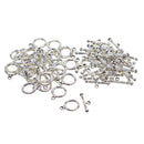 50 Sets Round Loop And Bar OT Toggle Clasp For Jewelry Making Design Repair Supply