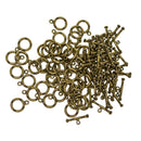 50pcs Multifunction OT Toggle Clasp for Necklace Bracelets Bags Clothes Handmade Purse DIY Supply Bronze Color