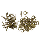 50pcs Multifunction OT Toggle Clasp for Necklace Bracelets Bags Clothes Handmade Purse DIY Supply Bronze Color