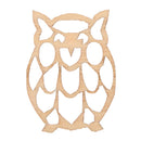 10 Pieces Blank Wood Hollow Owl Shape Plaque Cutout Slices Embellishments for Kids DIY Craft Card Making Supplies