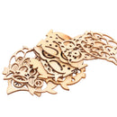 10 Pieces Blank Wood Hollow Owl Shape Plaque Cutout Slices Embellishments for Kids DIY Craft Card Making Supplies