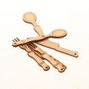 12 Pieces Unpainted Wood Tableware Pieces Wooden Shapes Embellishments for Card Making Painting Drawing 70mm