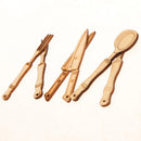 12 Pieces Unpainted Wood Tableware Pieces Wooden Shapes Embellishments for Card Making Painting Drawing 70mm