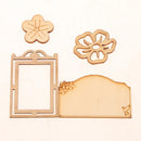 16 Pieces Mixed Wooden MDF Frame Shape Photo Frame, MDF, Craft Shape, Embellishments, Decoration, Scrapbooking, DIY Art Wood Craft Pieces