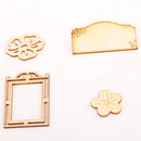 16 Pieces Mixed Wooden MDF Frame Shape Photo Frame, MDF, Craft Shape, Embellishments, Decoration, Scrapbooking, DIY Art Wood Craft Pieces