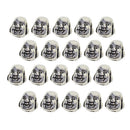 20 Pieces MINI Happy Lucky Buddha Buddhist Prayer Beads, Smiling Buddha Spacer Beads (0.39 x 0.39 x 0.35 inch)