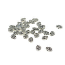 LOT 30Pcs MINI Tibetan Silver Spacer Beads, Hollow Out Yoga Lotus Shape Loose Beads Charms for DIY Earrings, Bracelets, Necklaces (16 x 13 x 4 mm)