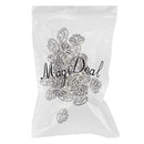 LOT 30Pcs MINI Tibetan Silver Spacer Beads, Hollow Out Yoga Lotus Shape Loose Beads Charms for DIY Earrings, Bracelets, Necklaces (16 x 13 x 4 mm)