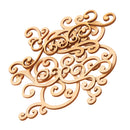 8 Pieces 9-12cm Large Cut Wooden Shape Fancy Flourishes Classical Wooden Plants Embellishments for Scrapbooking DIY Crafts Wedding Party Decoration