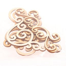 8 Pieces 9-12cm Large Cut Wooden Shape Fancy Flourishes Classical Wooden Plants Embellishments for Scrapbooking DIY Crafts Wedding Party Decoration
