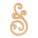 8 Pieces 9-12cm Large Cut Wooden Shape Fancy Flourishes Classical Wooden Plants Embellishments for Scrapbooking DIY Crafts Wedding Party Decoration