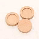 50 Pieces /Natural Round Wooden Blank Cameo Charms Cabochon Base Settings Blanks Tray For DIY Necklace Bracelet Pendants 10mm