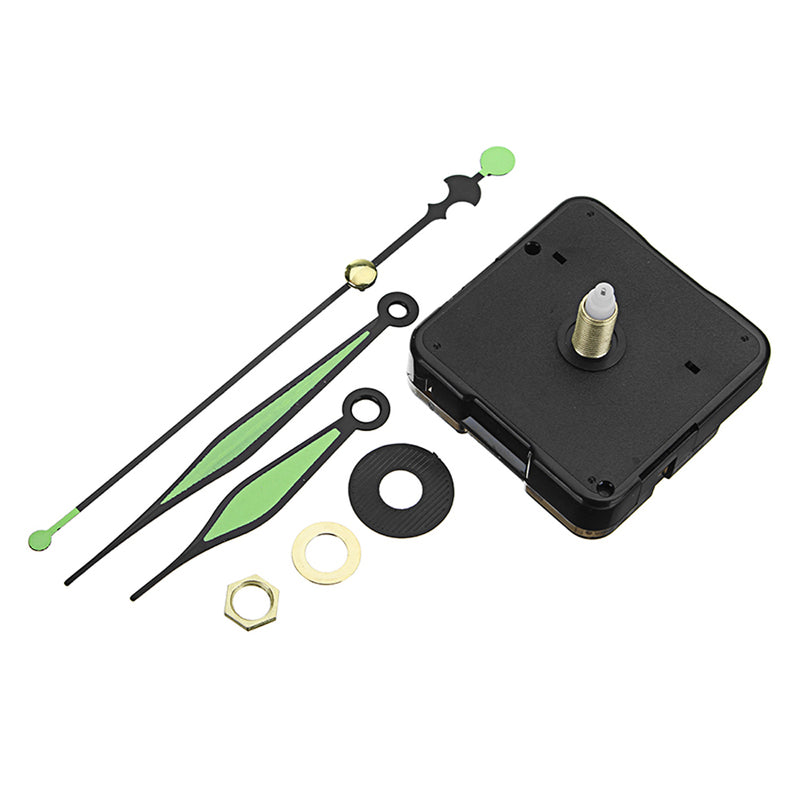 10pcs 20mm Shaft Length Green and Black Luminous Hands DIY Quartz Clock Wall Movement