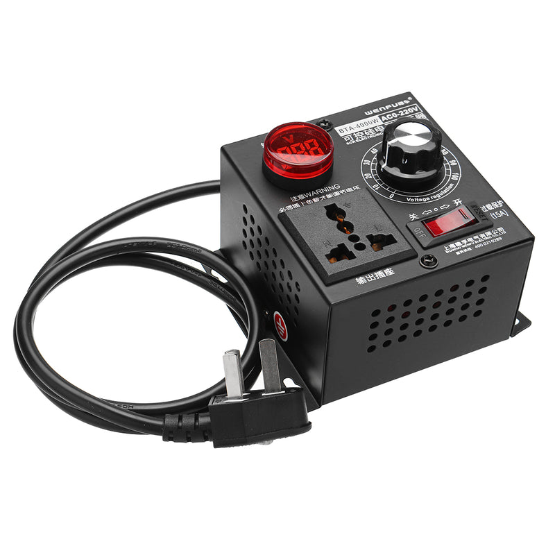 4000W Digital SCR Electronic Regulator Motor Fan Electric Drill Variable Speed Governor Thermostat
