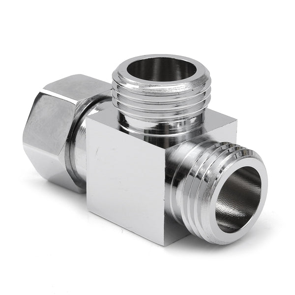 3 Way G 1/2'' Brass Shower Diverter Valve Angle Valve T-adapter Bathroom