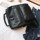Vintage Backpack PU Leather Student School Bag Handbag Shoulder Bag Travel Rucksack Camping