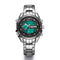 STRYVE S8019 Men Luminoud Display Alarm Clock Chronograph Sport Steel Strap Dual Display Digital Watch