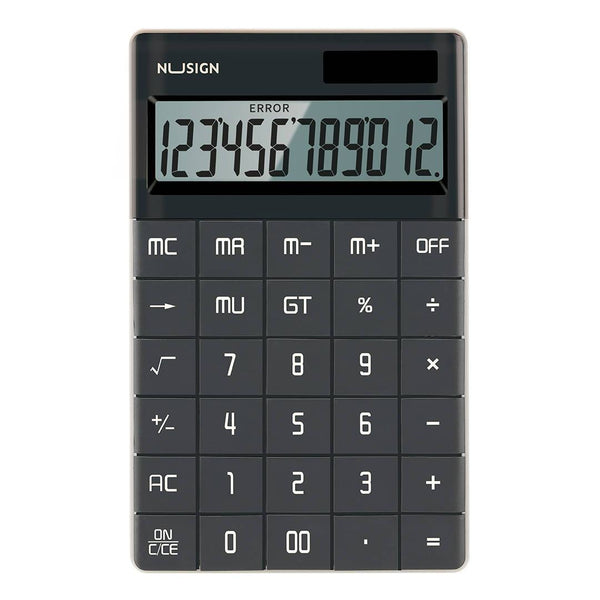 NUSIGN NS041 Desktop Calculator Large LCD Screen 12-digit Calculator Solar/Battery Dual Powered for Business Finance Office School from Xiaomi Youpin