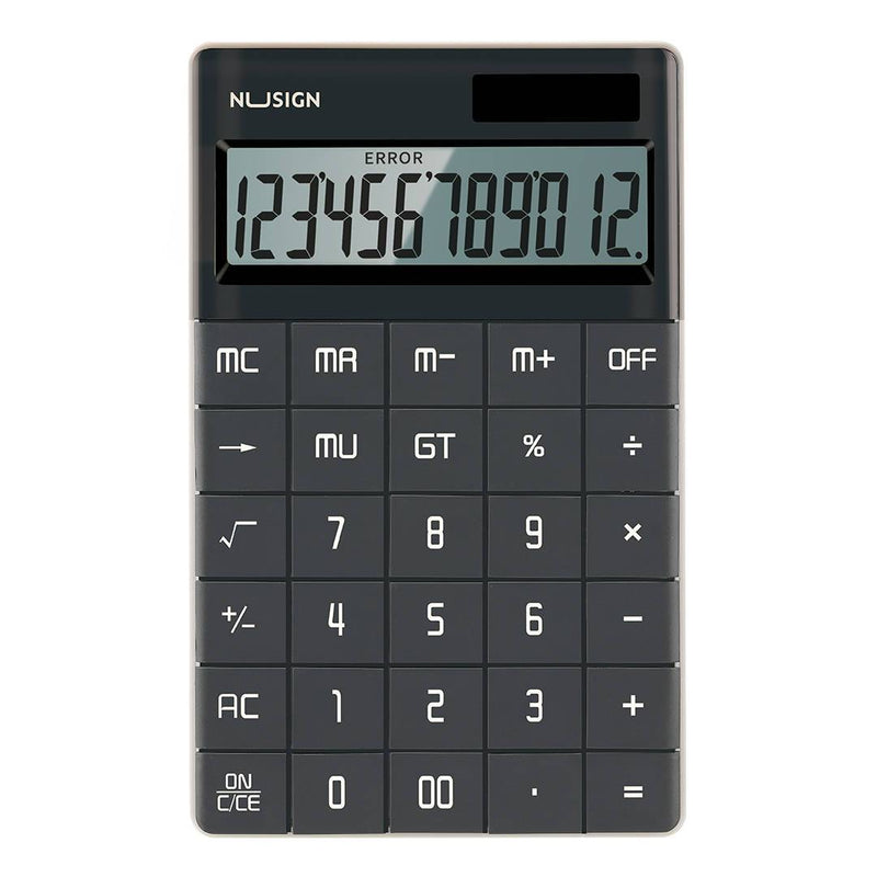 NUSIGN NS041 Desktop Calculator Large LCD Screen 12-digit Calculator Solar/Battery Dual Powered for Business Finance Office School from Xiaomi Youpin
