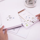 Deli 68886A/68886B Student Stationery Gift Box Set Coil Notebook Pencils Gel Pen Correction Tape Eraser School Stationery Supplies