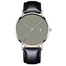 Deffrun Casual Style Business Men Wrist Watch Leather Strap Quartz Watch