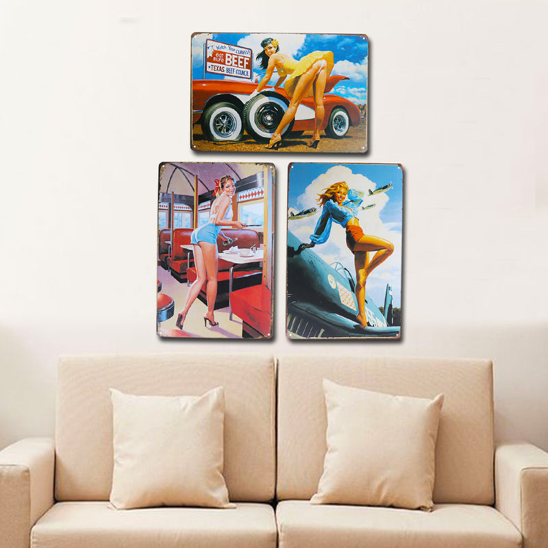 Metal Sign Abstract Painting Wall Art Print Picture Home Decor Hang Poster Canva Paintings