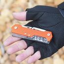 VOLKEN 8 In 1 Portable Multifunctionla Folding Knife Wire Opener Saw Carabiner Screwdriver Scissors Tools