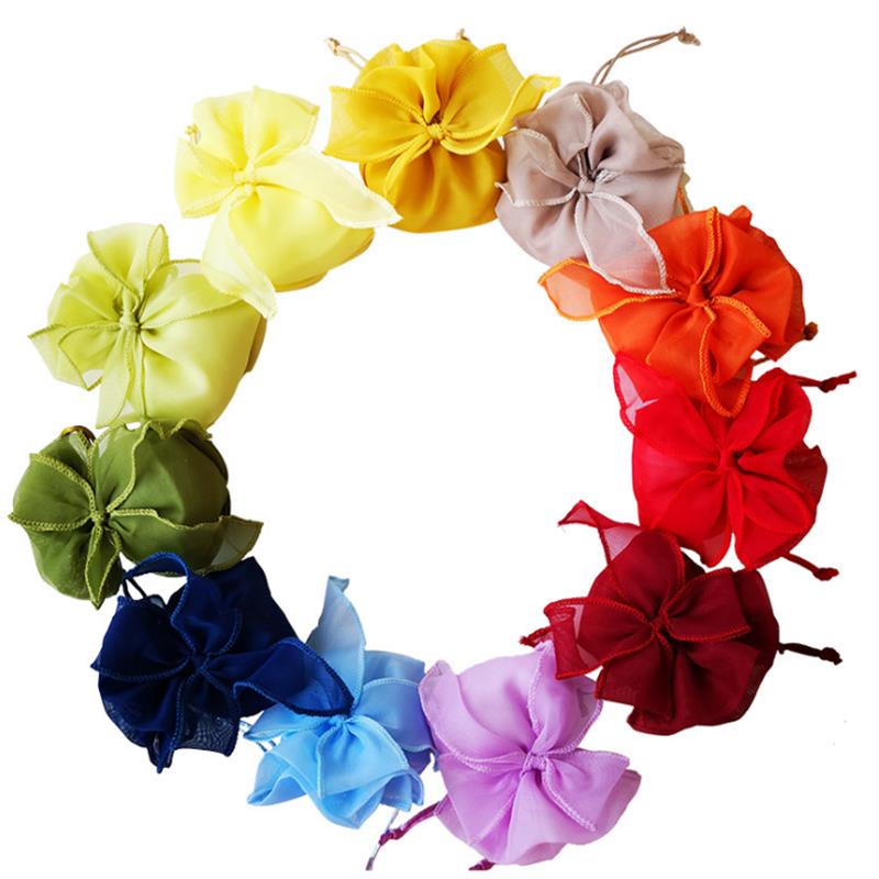 50Pcs/Lot Organza Double Layer Design Gift Bag Candy Packaging Drawstring Pocket Wedding Decor Supplies