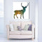 Miico Hand Painted Oil Paintings Simple Style-D Side Face Deer Wall Art For Home Decoration Paintings