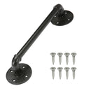 50cm Bathroom Towel Holder Bar Rack Hanger Black Towel Shelf Shower Room Iron Storage Shelves